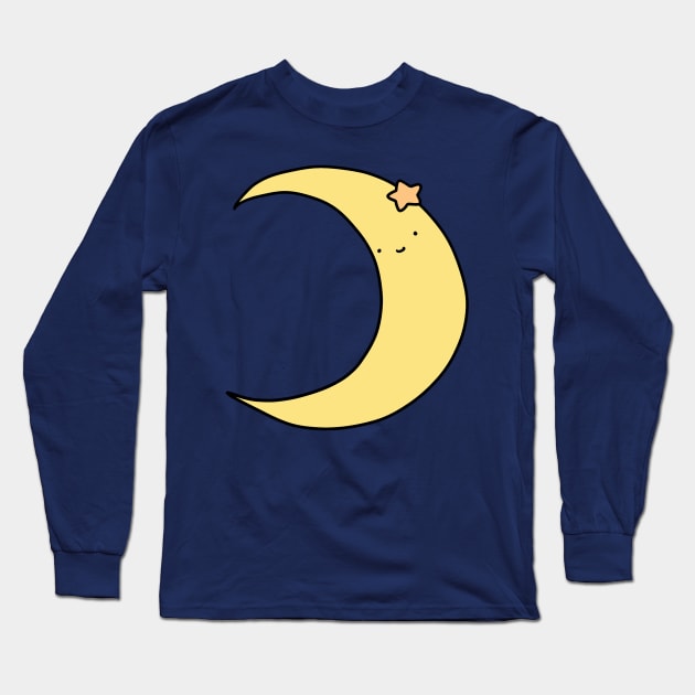 Cute Crescent Moon Long Sleeve T-Shirt by saradaboru